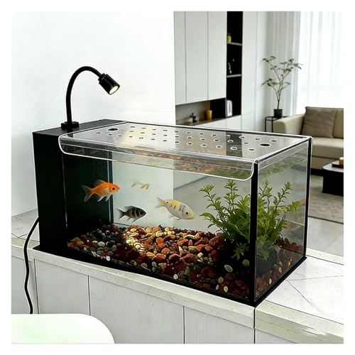 Cuttable Aquarium Cover, Clear Fish Tank Hood Cover 3/4/5mm Thick, Feeding Door Fish Tank Cover with Vent Port(16x12in) - size: 16x12in