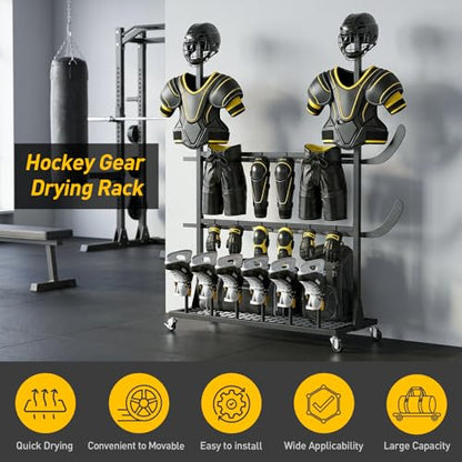 ikkle Large‑Capacity Hockey &Lacrosse Gear Drying Rack.