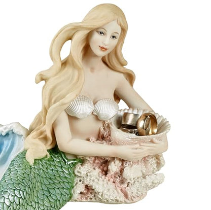 Touch of Class Aristelle Mermaid Accent - Green Tailed Keeper of Soap or Rings - Bathroom Accessory - Convenient Sink Holder - Perfect Decor for En Suite, Kitchen Counter