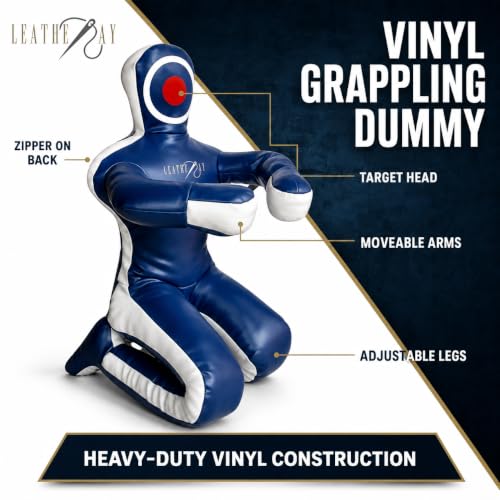 Jiu Jitsu Judo Punching Bag Grappling Dummy Blue -Unfilled - size: 70 inches (6 ft)
