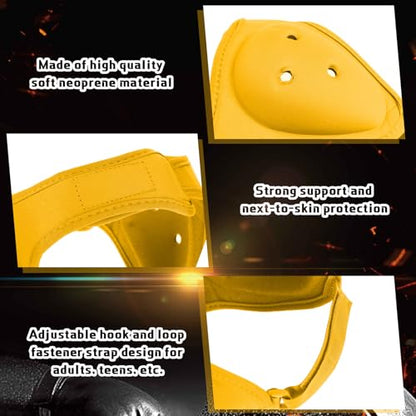 Jerify 2 Pcs Wrestling Headgear for Kid Youth, Yellow - color: Yellow