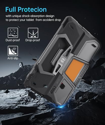 8849 Tank Pad Tablet Case 10.95’’, Rotating Stand Protective Cover with Soft TPU Transparent Back Cover Shell for Tank Pad/Tank Pad E