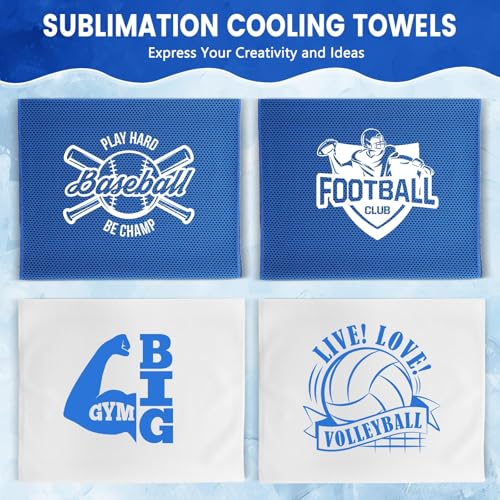 Hosuly 100 Pack Cooling Towels, 40"x12" - color: Dark Blue and White