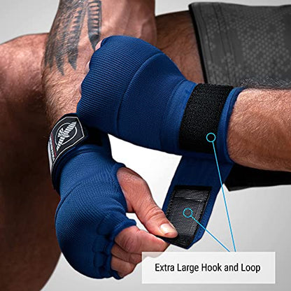 Hayabusa Quick Gel Hand Wrap Boxing Gloves - color: Blue, size: Small