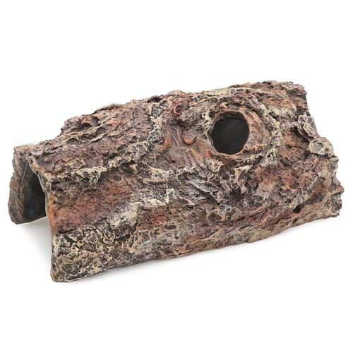 AQUA KT Reptile Climbing Cork Bark Tree Hollow Log Snake Gecko Hide for Terrarium Amphibian Habitat Decoration