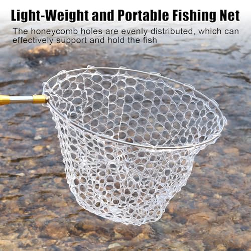 Fishing Landing Net Trout Net Replacement Netting with Rubber Mesh for Fish Fly and Fishing Landing