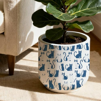 SUPERDANT 5PCS Cartoon Cat Underglaze Paper Transfer Animal Transfer Paper for Clay Ceramic Porcelain Under Glaze Transfers for Pottery Enamel Decals Blue Underglaze Decal Papers Handcrafted Gifts - style: Cartoon Cat