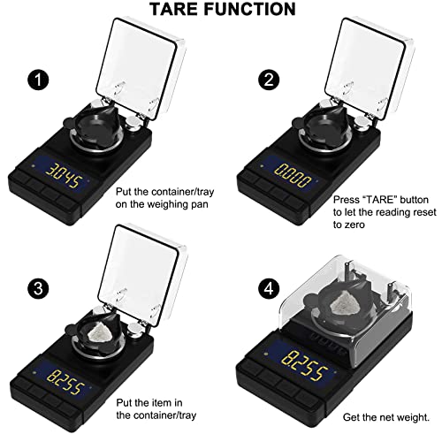 Digital Milligram Scale 50g/0.001g, Compact Mg Scale with 20g Calibration Weight and Accessories, Black Powder Scale for Reloading - color: Black