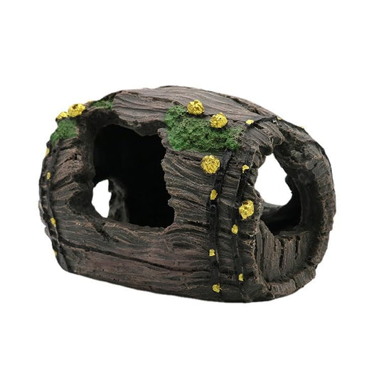 Aquarium Barrel Decoration, Fish Tank Landscape, Fish and Shrimp Hiding cave, Aquarium Accessories, 5.11 x 3.54 x 3.14 inches
