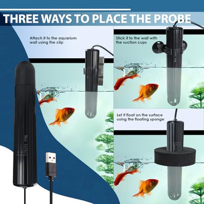 7 in 1 Smart Water Quality Tester, Wireless WiFi Water Monitor Measures pH/ORP/TDS/EC/Salinity/SG/TEMP, Water Quality Meter with App Connection Real-Time Alerts for Aquarium, Saltwater Fish Tank, etc.