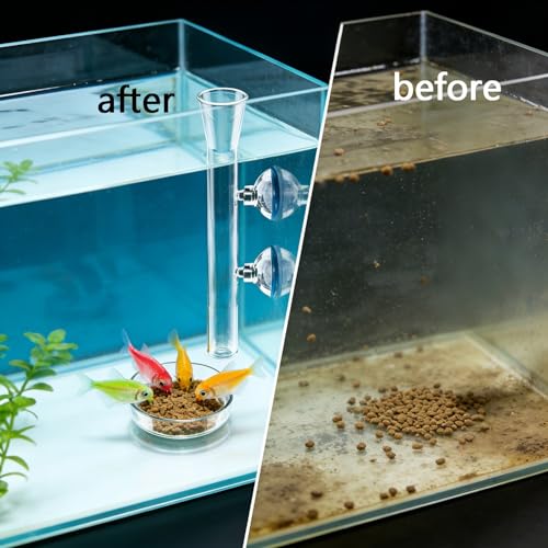 Aquarium Feeder, Transparent Feeding Tube with Suction Cup, Suitable for Fish, Shrimp, Crabs and Other Aquarium Supplies