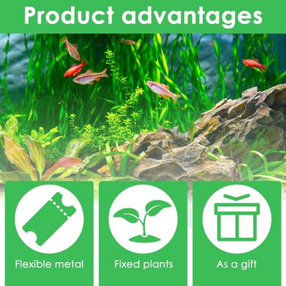 50 Pcs Aquarium Plant Weights Plant Weights for Fish Tank, Aquarium Plant Anchors, Aquarium Plant Weights for Live Plants, Stops Plants from Floating in The Aquarium.