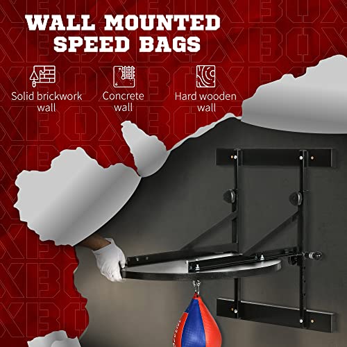 Soozier Adjustable Speed Bag Platform with 360-Degree Swivel 10'' Speedbag