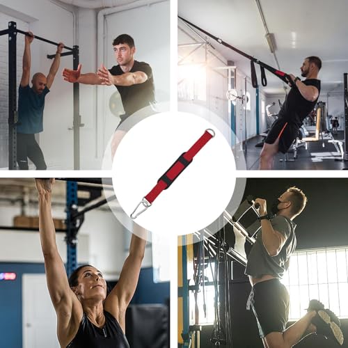 Boxing Bag Hanger Heavy Strap Punching Bag Holder Strong Hanger Strap | Home Gym Fitness Gear Women Men Exercises Equipment for Hammock, Pulley, Sandbag - color: Red