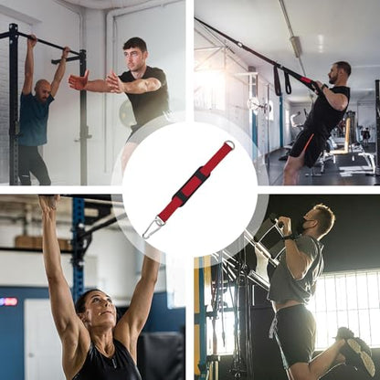 Boxing Bag Hanger Heavy Strap Punching Bag Holder Strong Hanger Strap | Home Gym Fitness Gear Women Men Exercises Equipment for Hammock, Pulley, Sandbag - color: Red