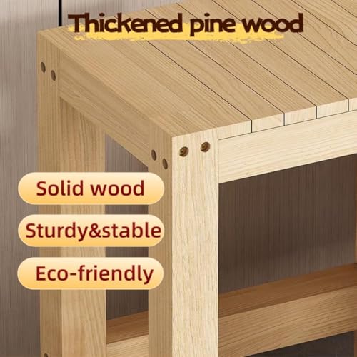 Heavy Duty Aquarium Stand, 2-Tier Open Terrarium Shelf, Solid Wood Storage Organizer for Reptiles, Ideal for Home & Office Display, Durable & Stylish Design - size: 100*35*50cm