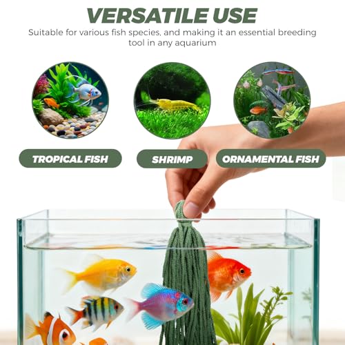 10pcs Fish Breeding Spawning Mops Aquarium Floating Fish and Shrimp Egg Laying Mop, Safe Habitat for Fry Hiding Protection