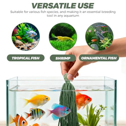 10pcs Fish Breeding Spawning Mops Aquarium Floating Fish and Shrimp Egg Laying Mop, Safe Habitat for Fry Hiding Protection