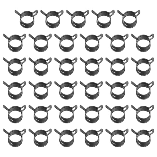 PATIKIL Spring Band Hose Pipe Clamps for 15-17mm OD Hose, 35 Pack Silicone Vacuum Constant Tension Band Clips for Fuel Line Silicone Air Hose Tube Water Pipe, Black - color: Black, size: 15-17mm