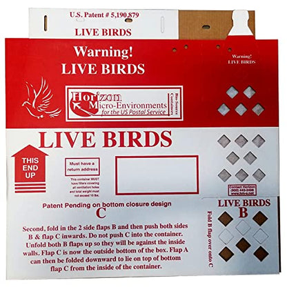 Lite Shipper Live Bird Shipping Boxes with Dividers (1 Box w/Divider) - size: 1 Box w/ Divider