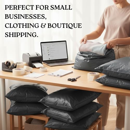 5 Large Shipping Bags 17x24 | Jumbo Poly Mailers for clothes | Strong Thick Mailing Bags with Self Adhesive | Self Sealing Shipping Envelopes - size: 17x24 - 5 Bags