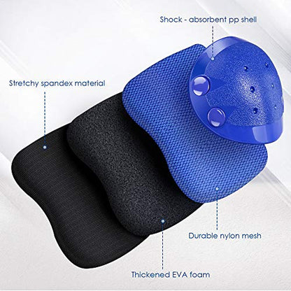 JBM Adult & Kid Knee Pads Elbow Pads and Wrist Guards for Roller Inline Skating Scootering Skateboarding - color: Blue, size: Medium (3-11 years)