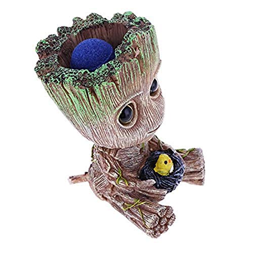 SLOCME Aquarium Groot Air Bubbler Decorations - Oxygen Pump Resin Crafts for Aquarium Fish Tank Decor,with Air Bubbler Stone for Aquarium