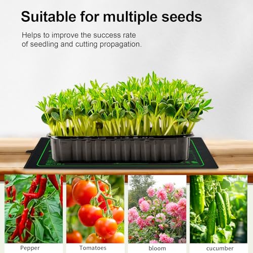 Upgrade 20" x 10" Durable Waterproof Seedling Heat Mat with ETL Certified, Warm Hydroponic Heating Pad for Germination,Indoor Plant Gardening and Cutting, Brewing and Seed Starting Greenhouse - style: 20"x10" Heat Mat -Upgrade Version