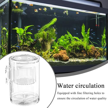Breeder Box for Fish Tank – Mini Aquarium Isolation Container, Clear Acrylic Hatchery with Suction Mount, Acclimation and Observation Tool | Ideal Breeding Fry, Small Fish, Shrimp, Betta, Tropical