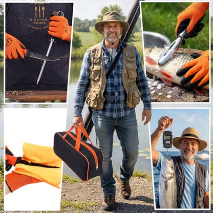 14 Pcs Fishing Tool Kit, Fishing Pliers, Retractable Landing Net, Lip Gripper, Fillet Knife, Digital Scale, Hook Remover, Scaler, Braid Scissors, Sharpener, Tool Retractor Accessories