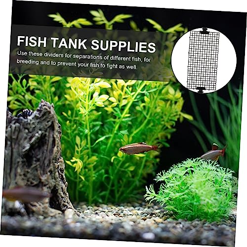 Garneck 1set Aquarium Isolation Board Divider High Transparency Fish Tank Divider Cups Mesh for Breeding Separation for Fish and Fry - color: Black
