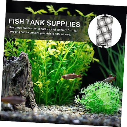 Garneck 1set Aquarium Isolation Board Divider High Transparency Fish Tank Divider Cups Mesh for Breeding Separation for Fish and Fry - color: Black