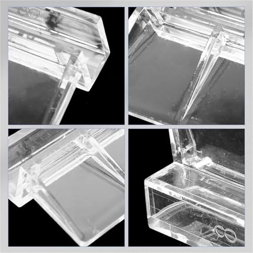 Aquarium lid Clips 16pcs Aquarium Lid Clips 6mm Acrylic Fish Tank Cover Bracket Glass Holder Rimless Top Clips Accessories