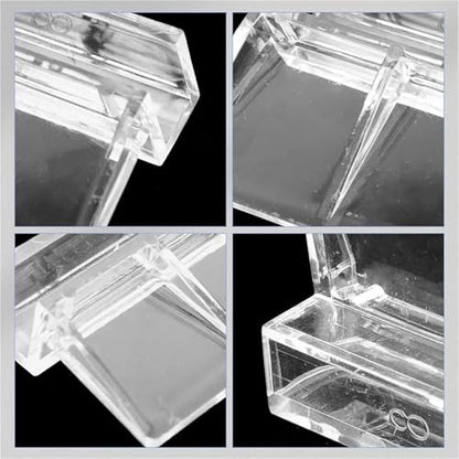 Aquarium lid Clips 16pcs Aquarium Lid Clips 6mm Acrylic Fish Tank Cover Bracket Glass Holder Rimless Top Clips Accessories