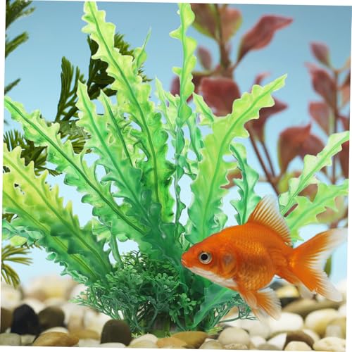 ORFOFE 2Pcs Aquarium Fish Tank Plants Fake Grass Decoration for Desktop Fish Tanks for Home Office Wedding Decor and Enhances Aquarium Aesthetics