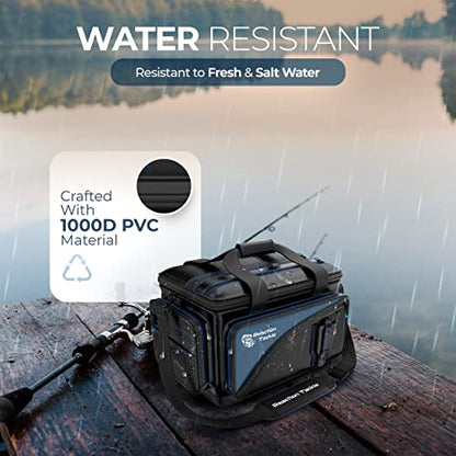 Reaction Tackle Fishing Tackle Bag – Salt Water Resistant Fishing Bag, 1000D PVC Waterproof Material, Tackle Box Organizer with Dividers for 3600 or 3700 Trays - color: A: Small Bag (without trays)