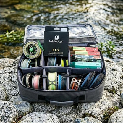 Fishing Reel Case – Travel Storage Bag with Adjustable Compartments for Fly Reels, Spinning Reels, Baitcasting Reel & Fishing Gear