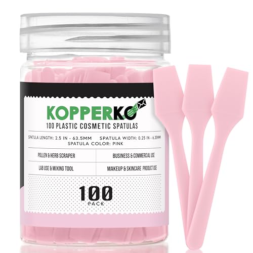 Cosmetic Spatulas (2.5”, 100 Pack) - Small Plastic Spatula for Cosmetics, Creams & Crafts | Essential Esthetician Supplies | Makeup Spatula or Multipurpose Mini Applicator for Skincare | Pink - color: Pink, size: 100 Spatulas