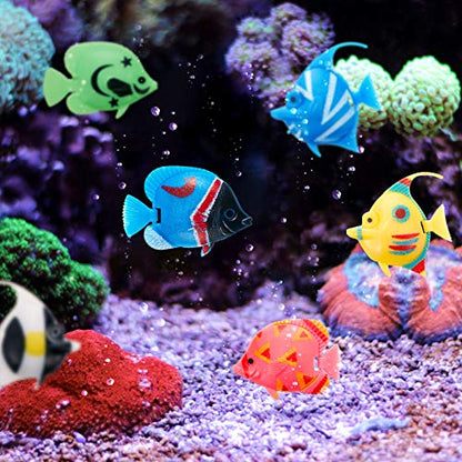Weewooday 20 Pcs Artificial Moving Fishes Plastic Floating Lifelike Fish Tank Ornament Aquarium Decorations (Random Fish) - style: Random Fish
