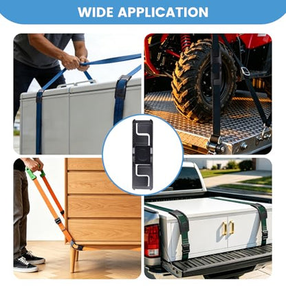 EXVITAL Edge Corner Protectors Small for Shipping and Moving, Flatbed Edge Protectors, Tie Down Strap Protectors for up to 1" Straps, Flatbed, Pallets & Moving 12 Pack Black