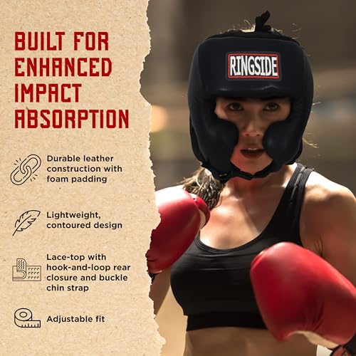 Ringside Competition-Like Boxing Headgear with Cheeks - color: Blue, size: Small