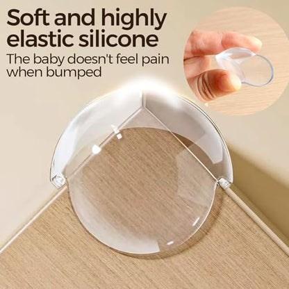 10Pcs Table Corner Protectors,Corner Guards,Clear Edge Safety Bumpers to Cover Sharp Furniture,Drawers,Cabinets, Round
