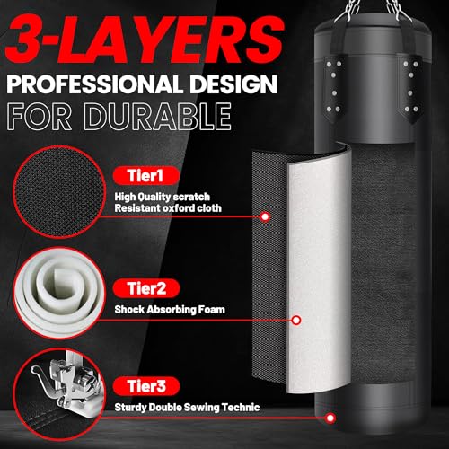 Heavy Punching Bag Set for Adults- Unfilled