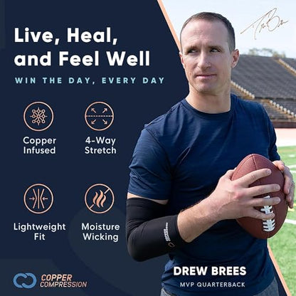 Copper Compression Advanced Wrist Brace - Copper Infused Adjustable Orthopedic Support Splint for Pain, Carpal Tunnel, Arthritis, Tennis Elbow, Tendinitis, RSI, Ganglion Cyst for Men Women Right L/XL - size: Right Hand Large/X-Large (Pack of 1)