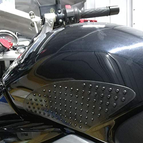 Motorcycle Universal Gas Tank Pad Gas Fuel Knee Grip Decal Protector Traction Side Pads Compatible with 1000RR Z1000 FZ1 R6 and More Black - color: Black