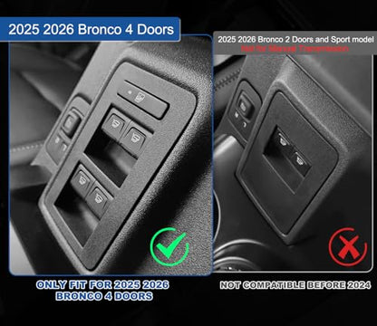 2026 Upgrade Center Console Organizer fit for 2025 2026 Ford Bronco 4 Door - size: Single