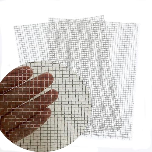 304 Stainless Steel Woven Mesh, 8in X 11.8in (2Pack) - Hard, Heat-Resistant for Air Vent, Animal Cage, Cabinets, Aquarium.