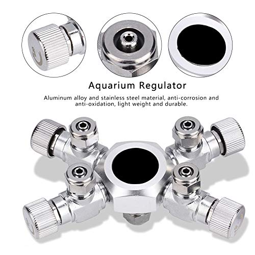Zerodis CO2 Splitter Multi Ways Distributor CO2 Multi Pass Splitter Aquarium Regulator CO2 Splitter Valve for Fish (4 Ways)