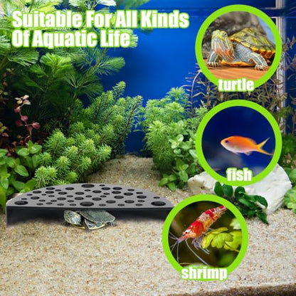 2 PCS Shrimp Hides for Aquarium, Shrimp Cave, Small Fish Tunnel Shrimp Breeding House, Plastic Shelters Aquarium Shrimp Hideout, Fish Tank Accessories Decor, Black