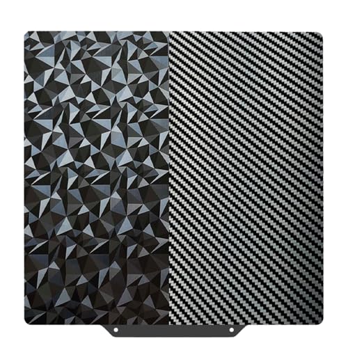 PEO PET Build plate for AD5X/5M/5M pro/Ender 3/3 Pro/Ender 3 S1/Ender 3 V2 Neo/Ender 3 Neo, Diamond PEO+Carbon Fiber PET Spring Steel Sheet 235 x 235 mm for Flashforge 3D Printer Platform